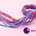 colourful strings, cords, grey background