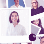 Mehrere Porträtfotos von Personen in unterschiedlichen Posen, teilweise überlappend angeordnet, mit dem Logo von lehrblick.de unten rechts